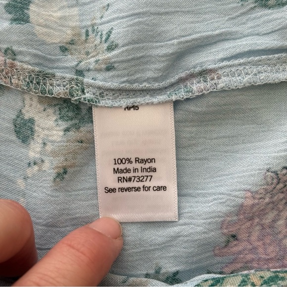 SO Women’s Blue Maxi Sundress with Puff Sleeves Size S - Picture 9 of 9